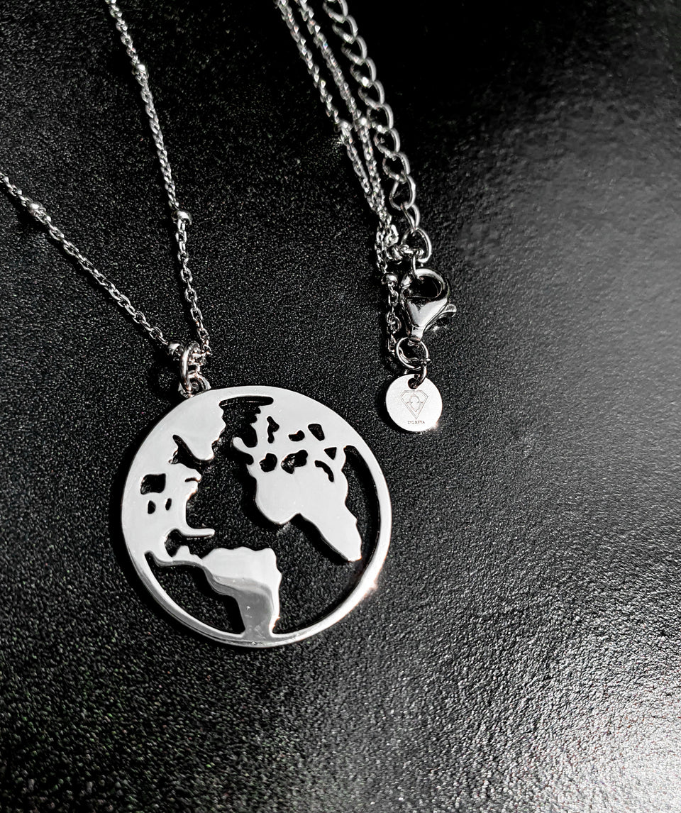 Dorsya world map pendant